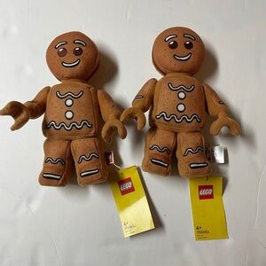 TWO/ LEGO Minifigure Gingerbread Man 9” Plush Character 5009321